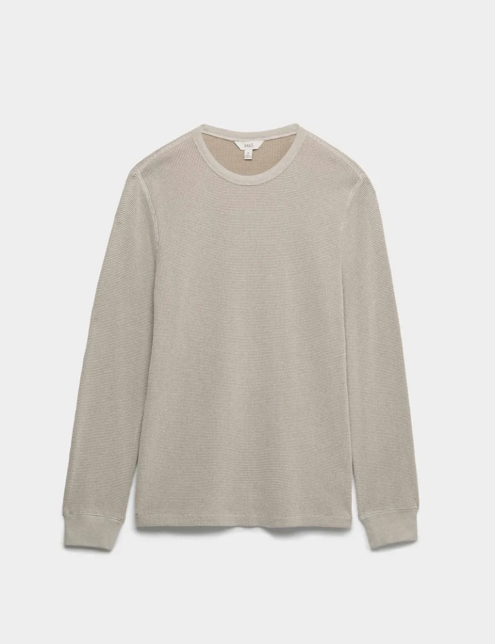 Pure Cotton 2-Tone Waffle Sweatshirt