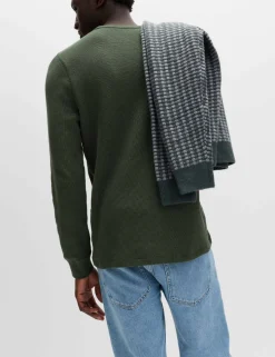 Pure Cotton 2-Tone Waffle Sweatshirt