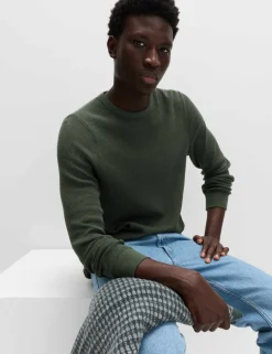 Pure Cotton 2-Tone Waffle Sweatshirt