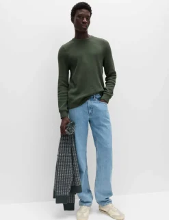 Pure Cotton 2-Tone Waffle Sweatshirt