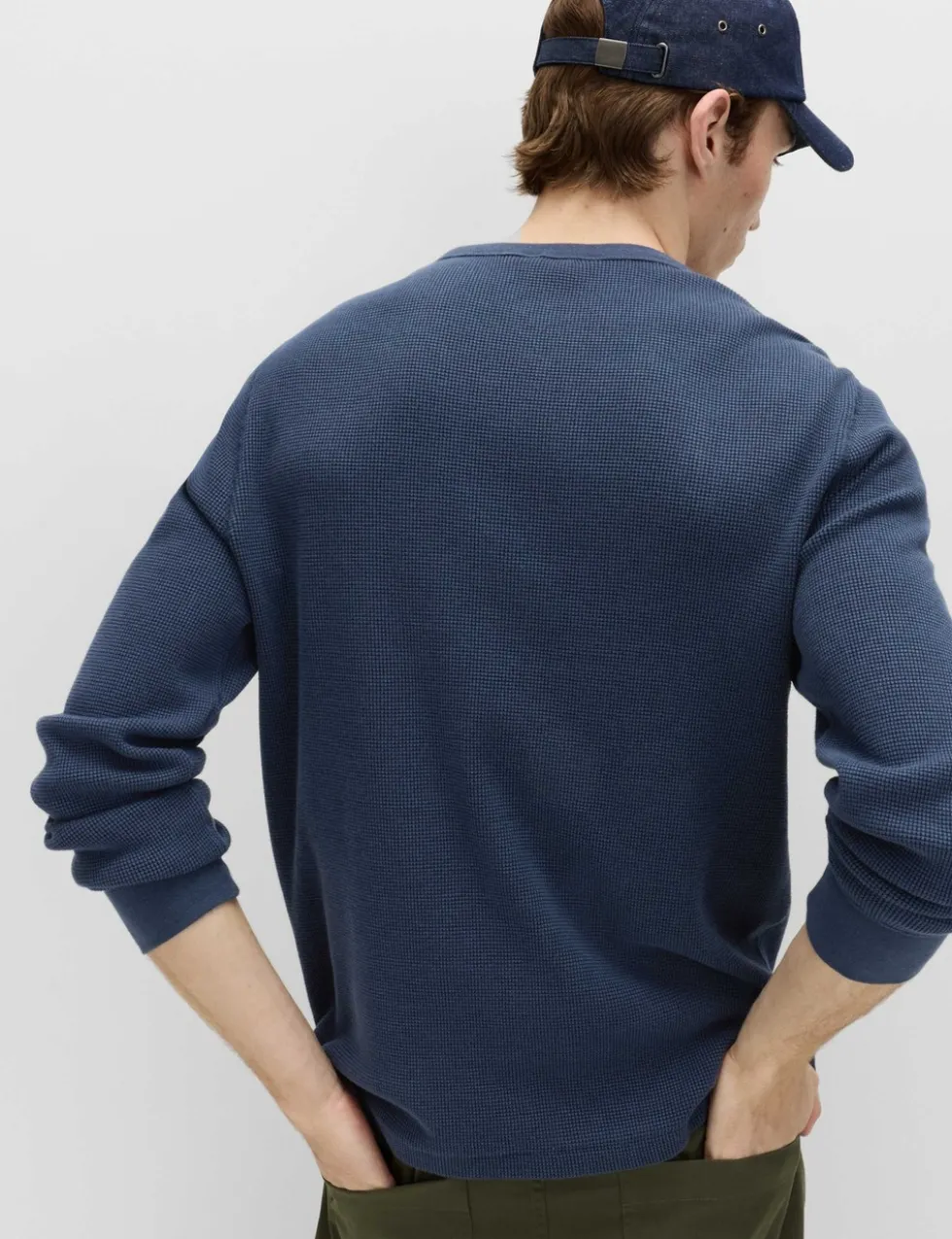 Pure Cotton 2-Tone Waffle Sweatshirt