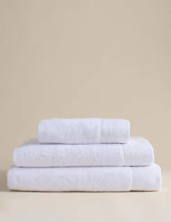 Pure Cotton Towel with Linen Border