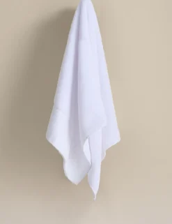 Pure Cotton Towel with Linen Border