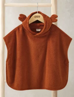 Pure Cotton Towelling Crab Hooded Poncho (3 Mths-3 Yrs)