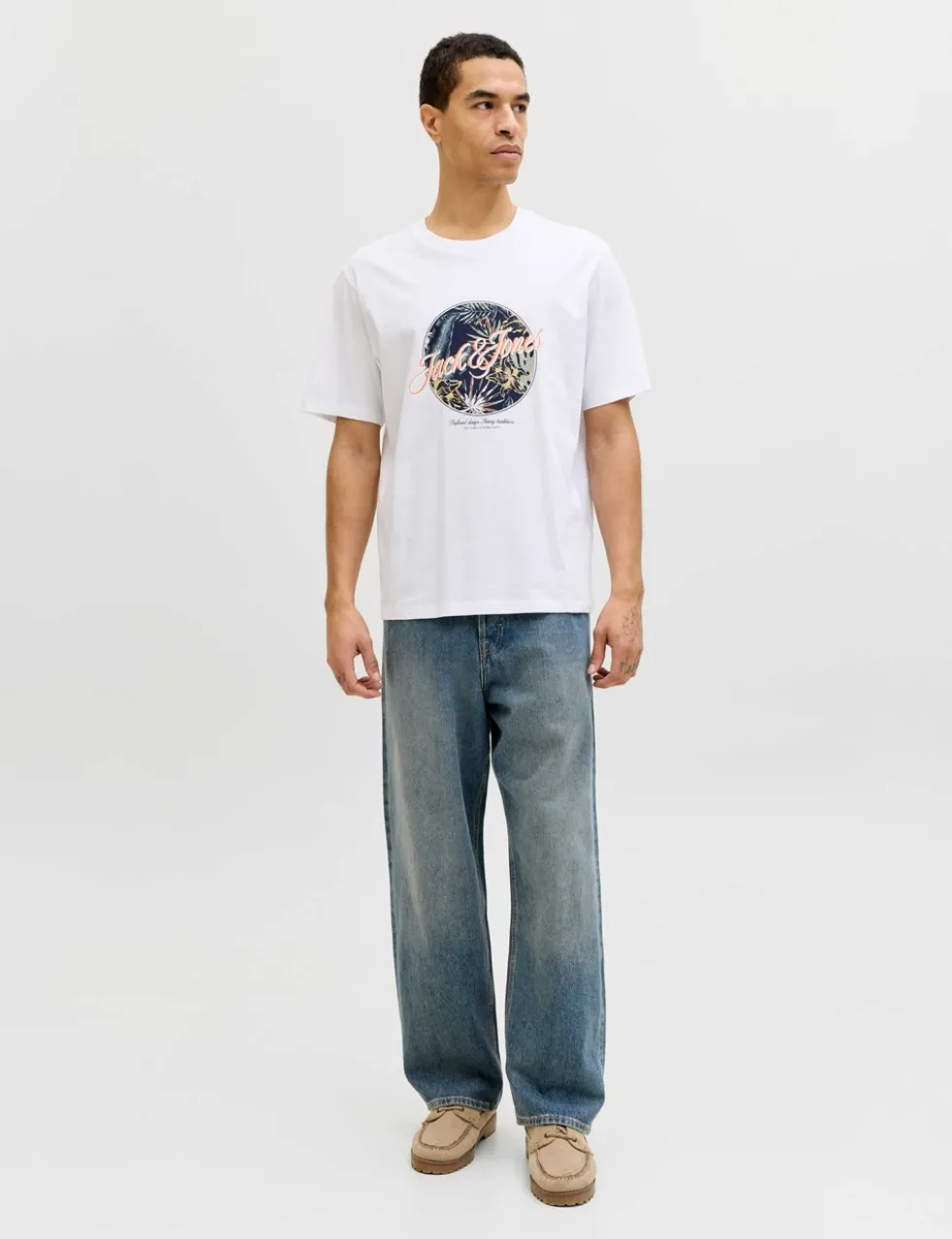Pure Cotton Tropical Graphic Print T-Shirt