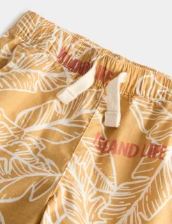Pure Cotton Tropical Print Shorts (2-8 Yrs)
