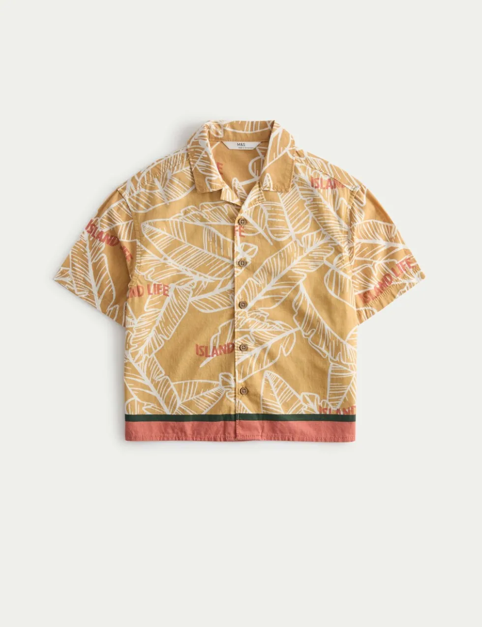 Pure Cotton Tropical Print Shirt (2-8 Yrs)