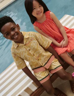 Pure Cotton Tropical Print Shirt (2-8 Yrs)