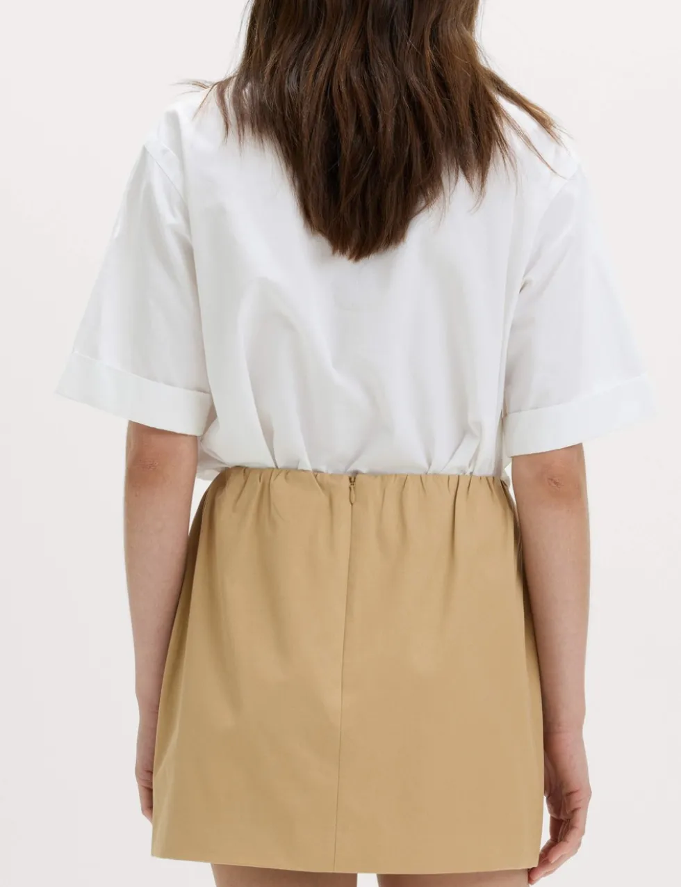 Pure Cotton Twill Mini A-Line Skirt