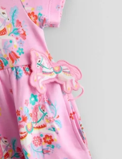 Pure Cotton Unicon Pet In Pocket Dress (6 Mths - 7 Yrs)