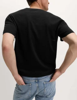 Pure Cotton V Neck T-Shirt
