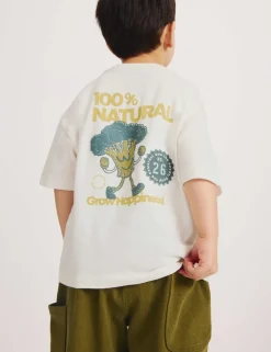 Pure Cotton Vegetable Graphic T-Shirt (2-8 Yrs)