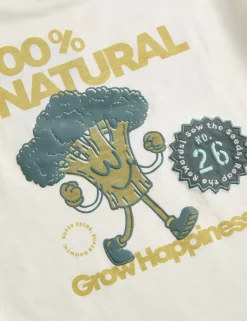 Pure Cotton Vegetable Graphic T-Shirt (2-8 Yrs)