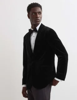 Pure Cotton Velvet Blazer
