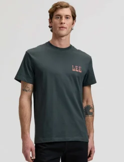 Pure Cotton Vinyl Graphic Crew Neck T-Shirt