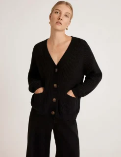 Pure Cotton V-Neck Button Front Cardigan