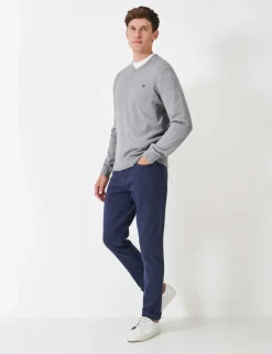 Pure Cotton V-Neck Jumper