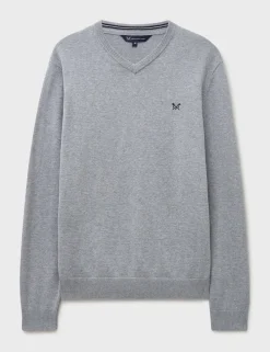 Pure Cotton V-Neck Jumper
