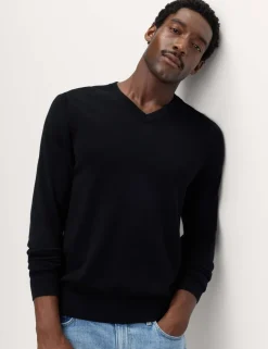 Pure Cotton V-Neck Jumper