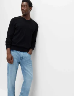 Pure Cotton V-Neck Jumper