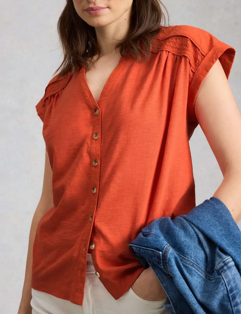 Pure Cotton V-Neck Shirt