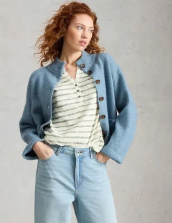 Pure Cotton V-Neck Striped Shirt