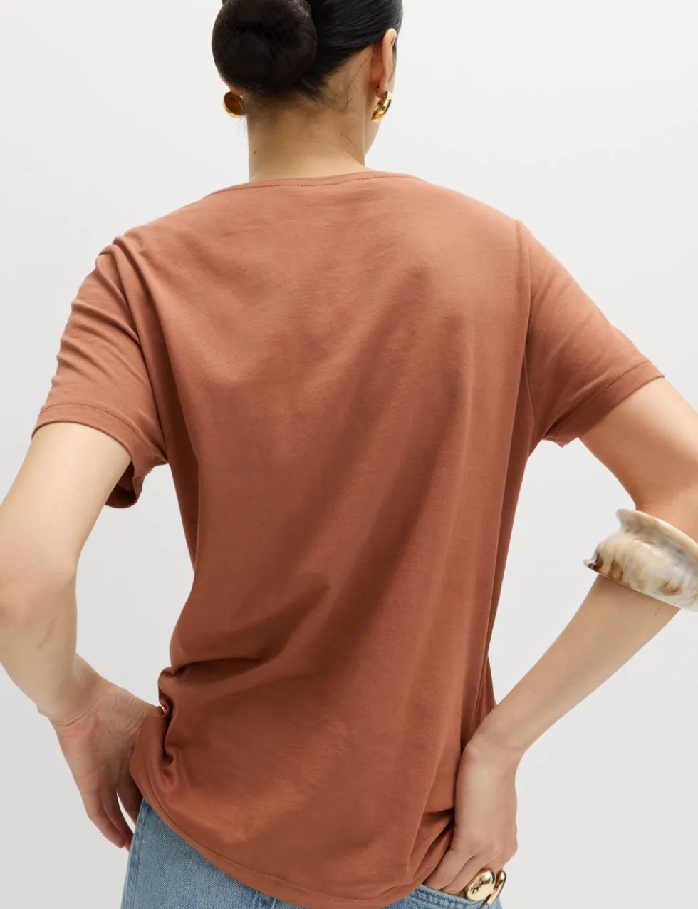 Pure Cotton V-Neck T-Shirt