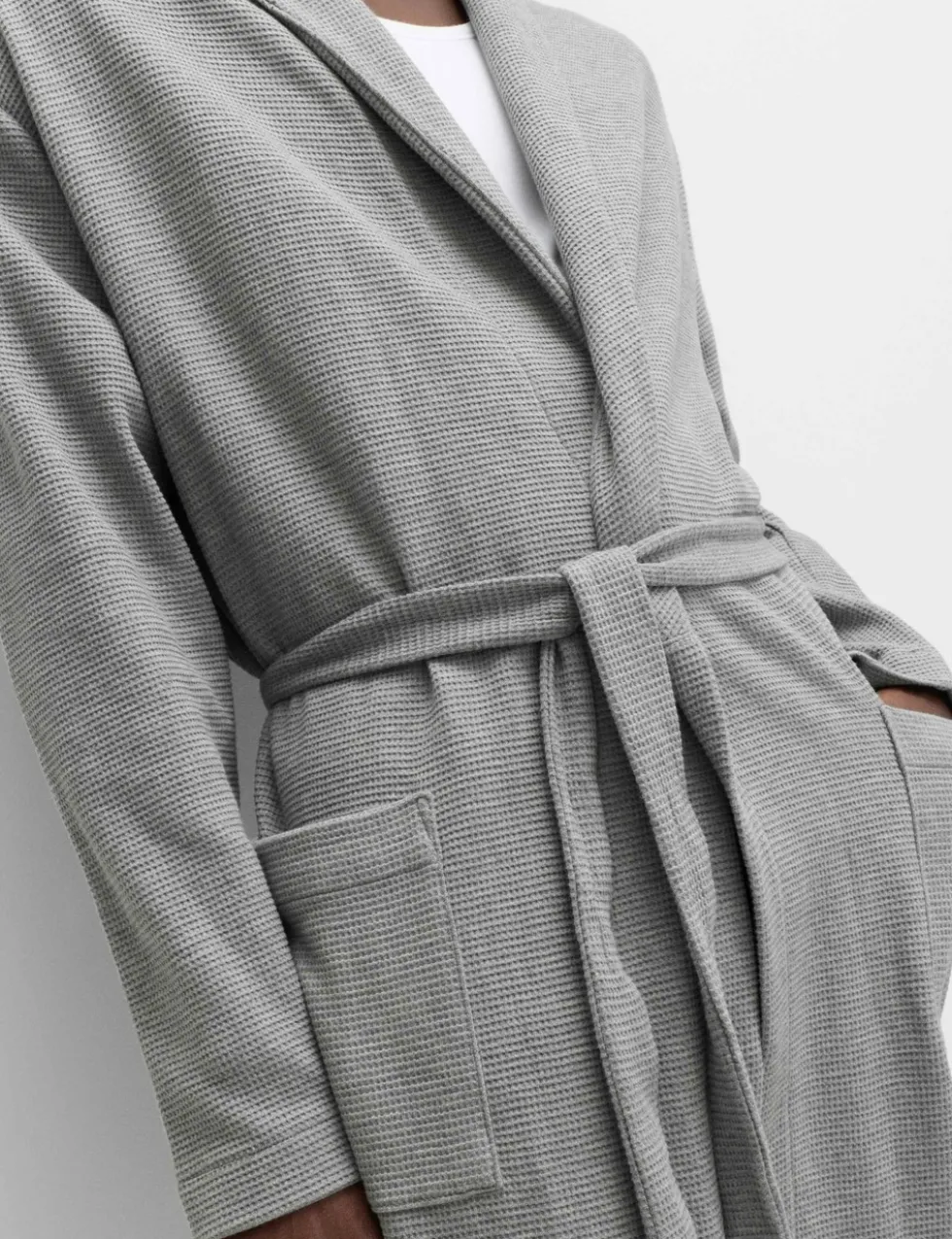 Pure Cotton Waffle Lightweight Dressing Gown