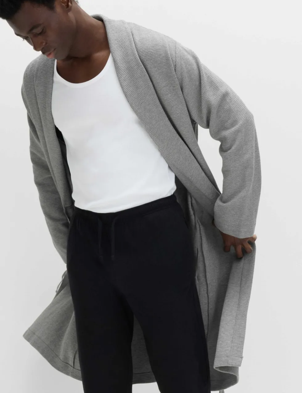 Pure Cotton Waffle Lightweight Dressing Gown