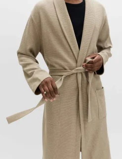 Pure Cotton Waffle Lightweight Dressing Gown