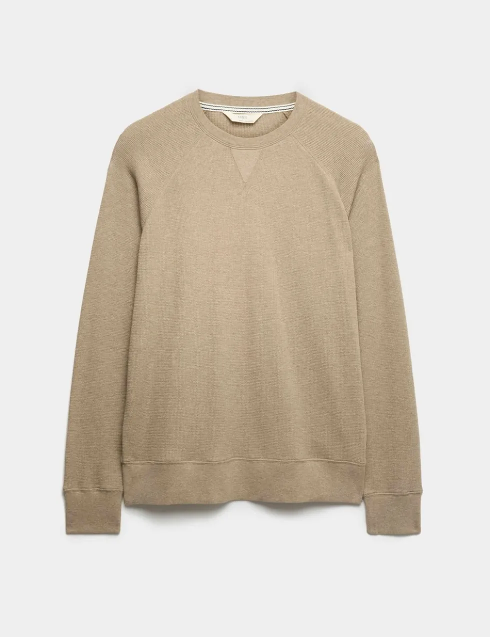 Pure Cotton Waffle Loungewear Sweatshirt
