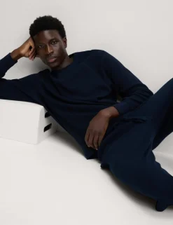 Pure Cotton Waffle Loungewear Sweatshirt