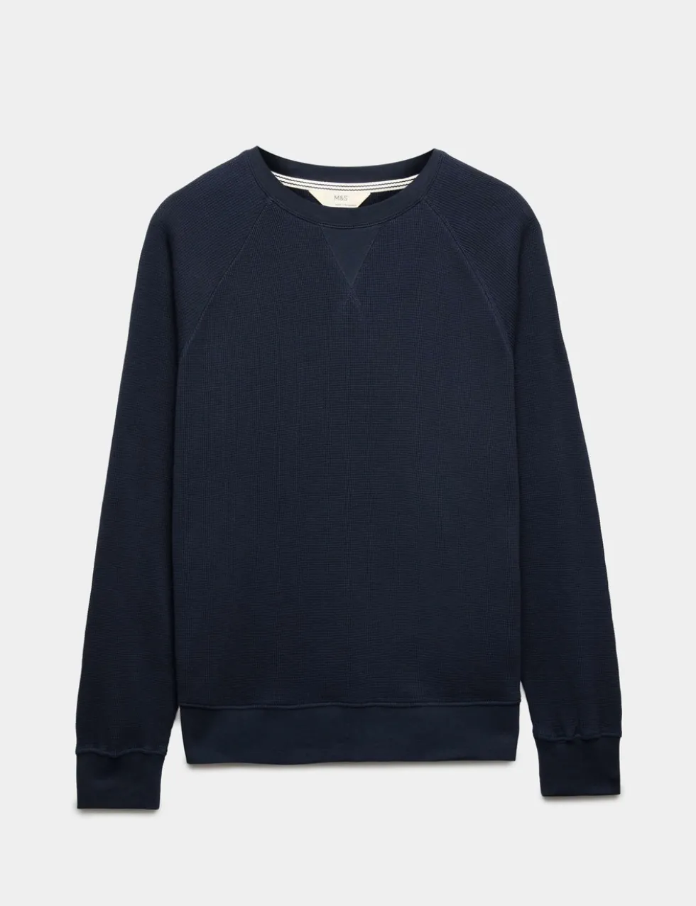 Pure Cotton Waffle Loungewear Sweatshirt