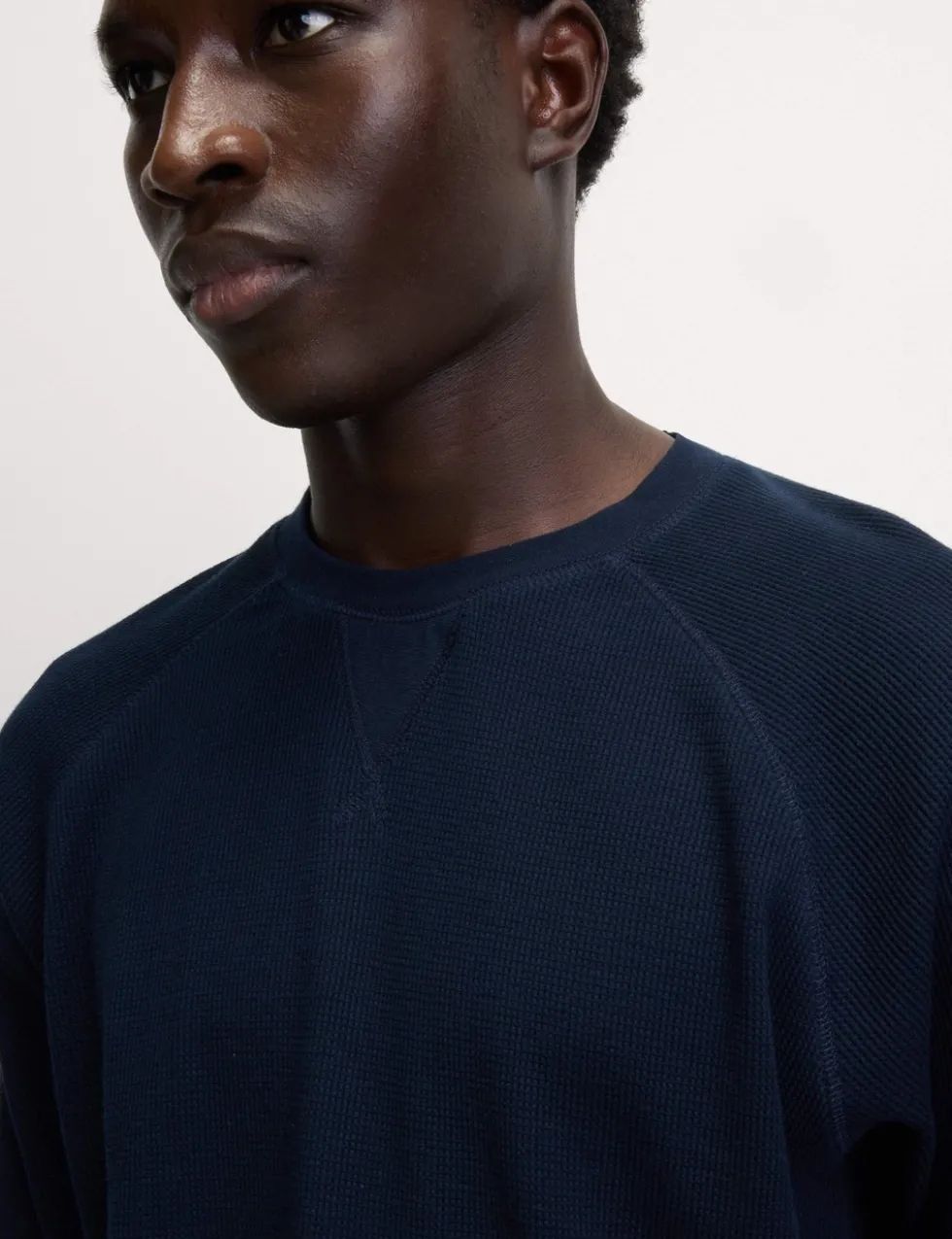 Pure Cotton Waffle Loungewear Sweatshirt