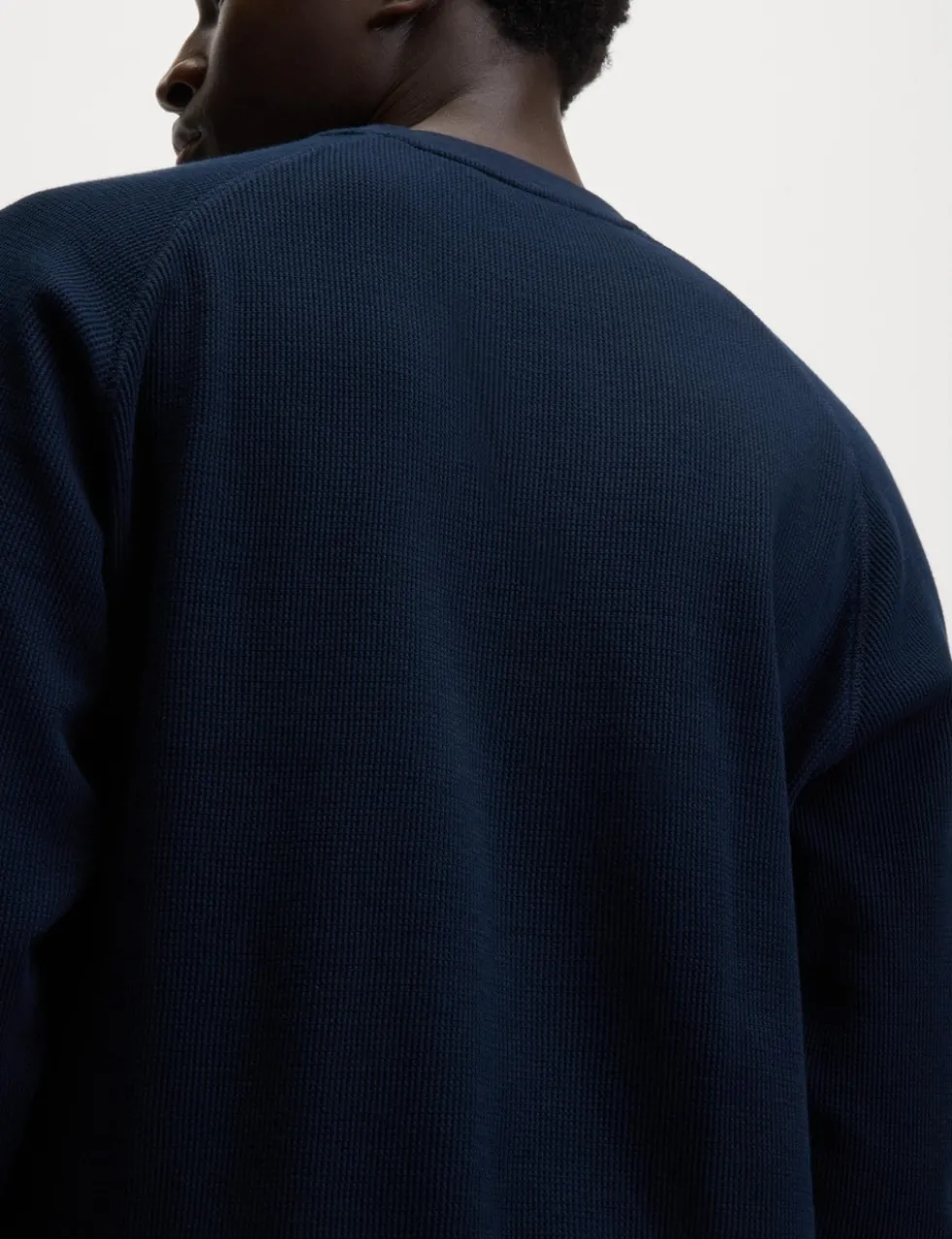 Pure Cotton Waffle Loungewear Sweatshirt
