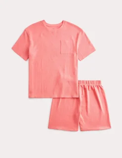 Pure Cotton Waffle Short Pyjamas (1-16 Yrs)