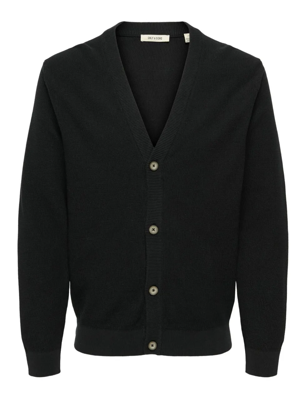 Pure Cotton Waffle Textured Cardigan