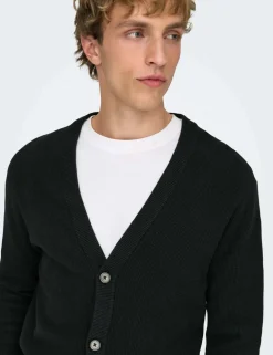 Pure Cotton Waffle Textured Cardigan