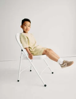 Pure Cotton Waffle T-Shirt and Shorts Set (2-8 Yrs)
