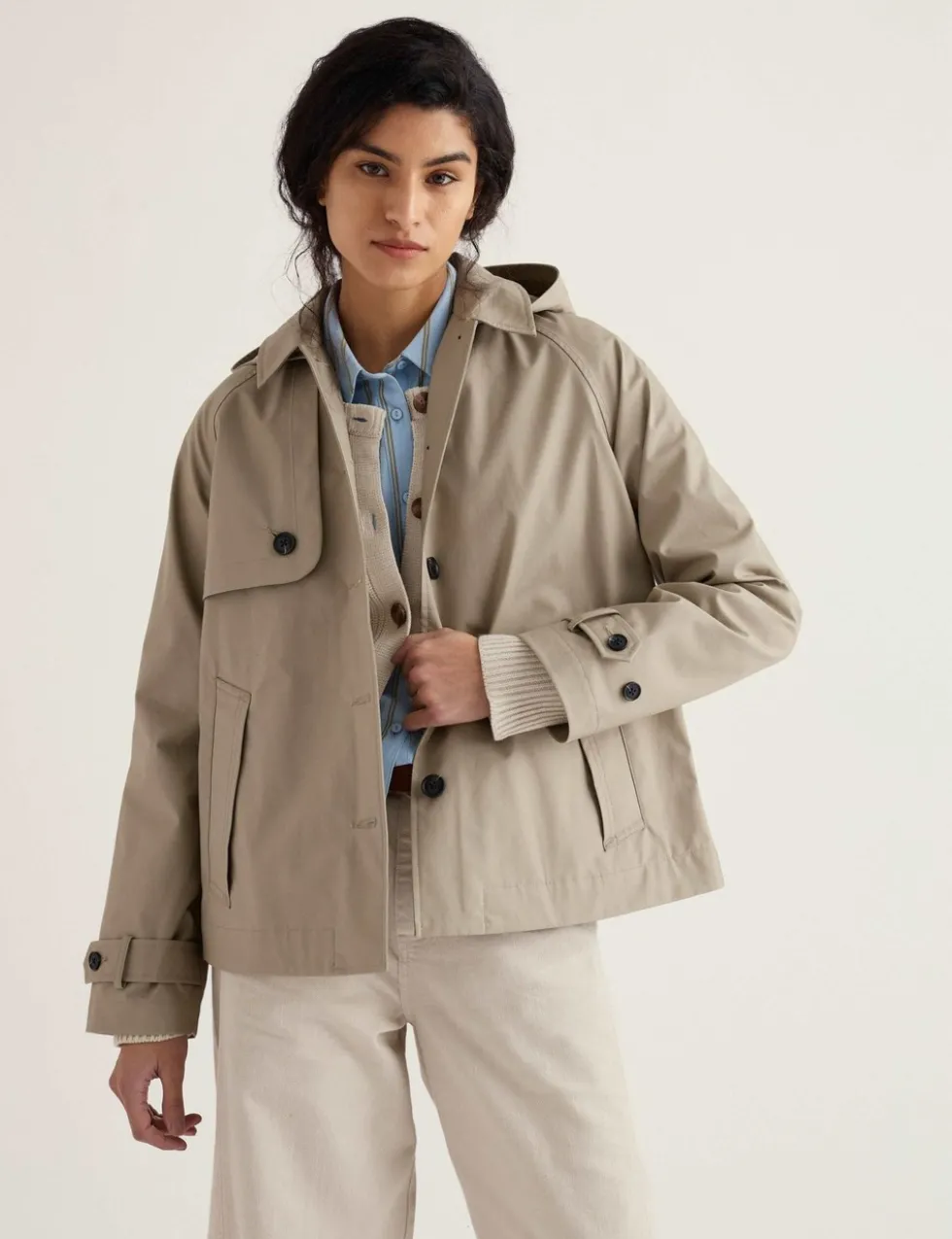 Pure Cotton Waterproof Hooded Jacket