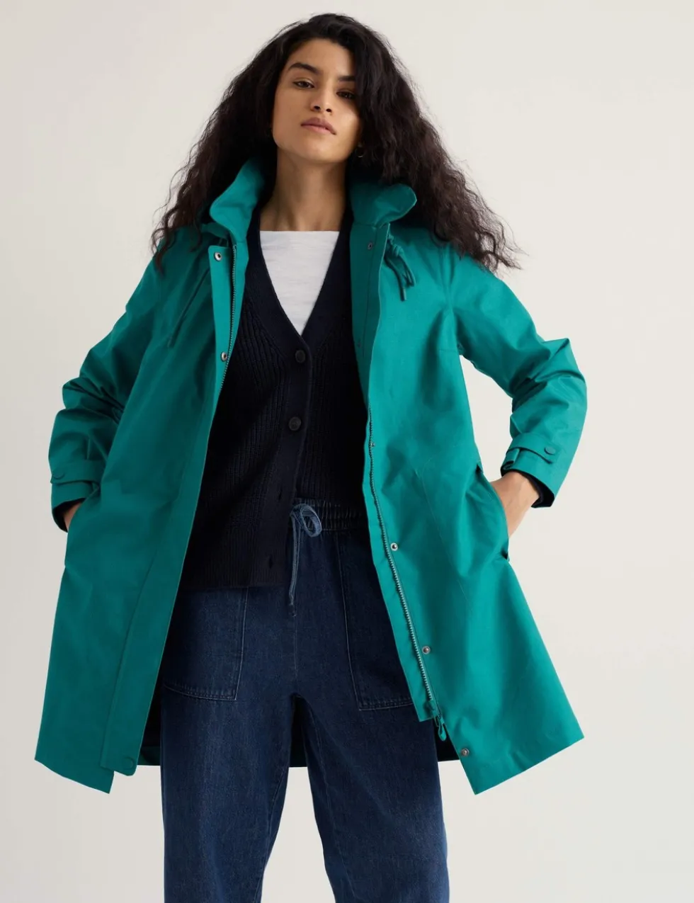 Pure Cotton Waterproof Hooded Mac