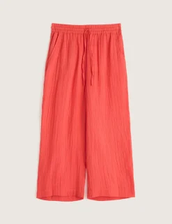 Pure Cotton Wide Leg Cropped Culottes