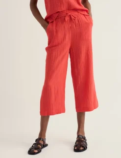 Pure Cotton Wide Leg Cropped Culottes