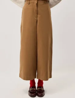 Pure Cotton Wide Leg Trousers