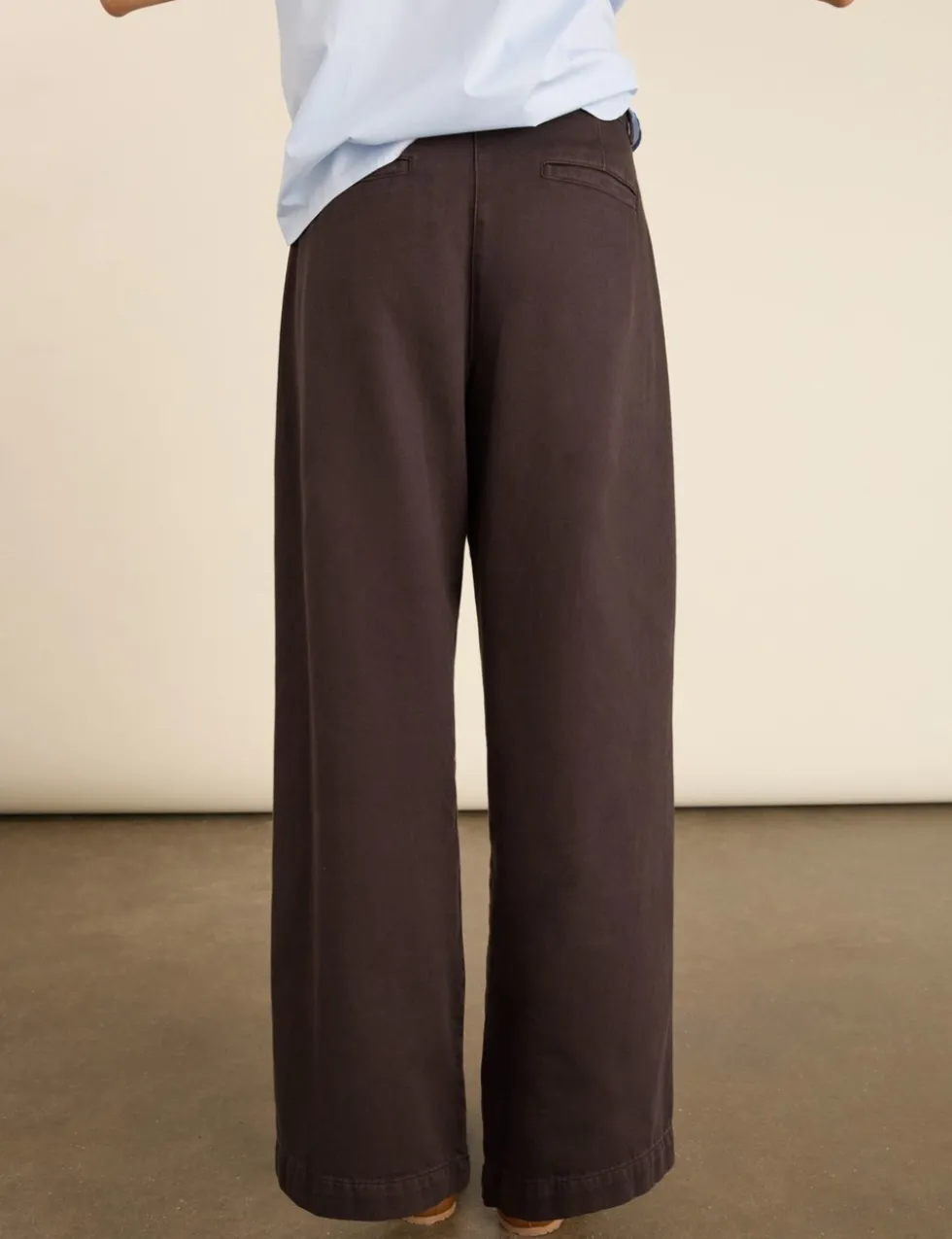 Pure Cotton Wide Leg Trousers