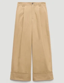 Pure Cotton Wide Leg Trousers