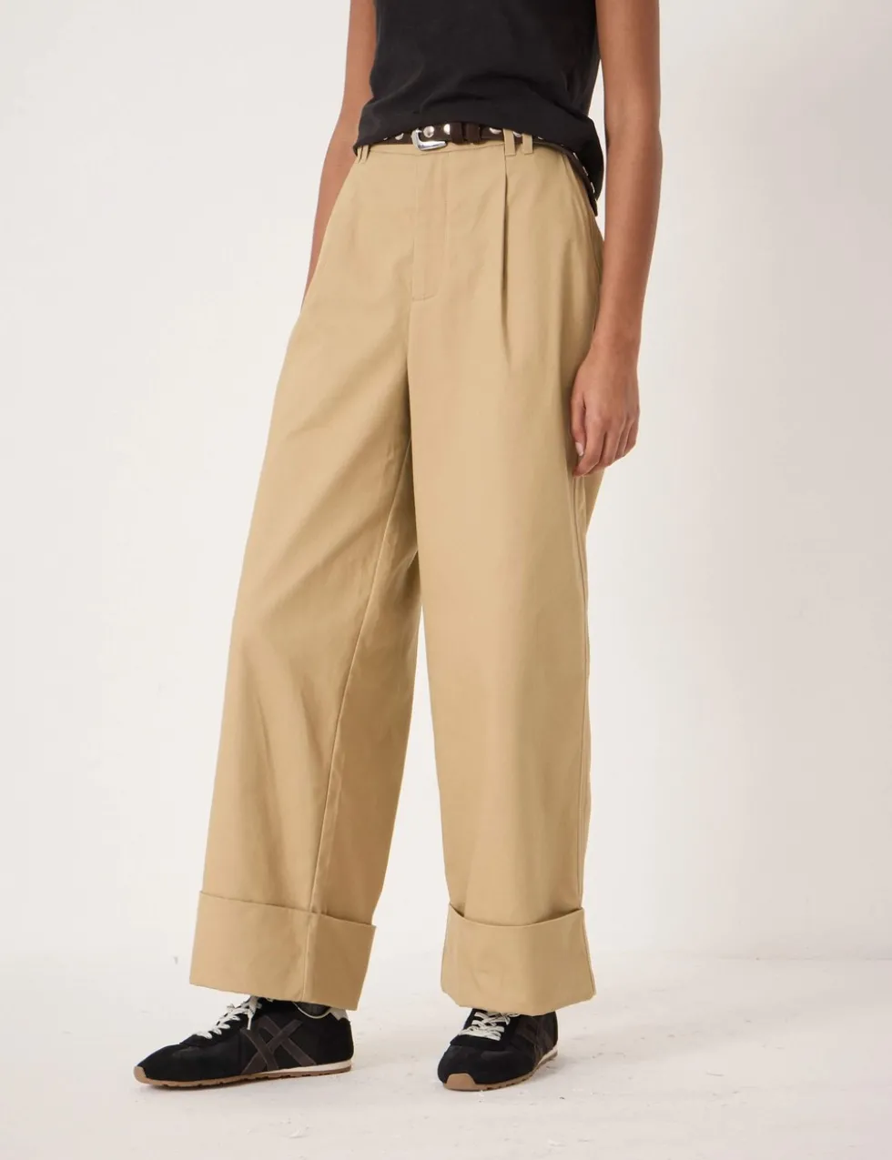Pure Cotton Wide Leg Trousers
