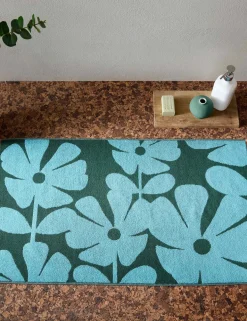Pure Cotton Wildflower Bath Mat