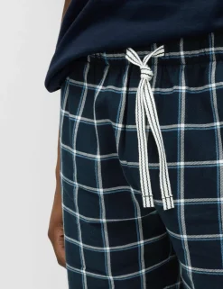 Pure Cotton Woven Checked Pyjama Shorts