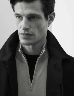 Pure Extra Fine Merino Wool Half Zip Jumper